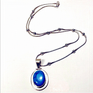 𝅺sterling Silver Turquoise Necklace